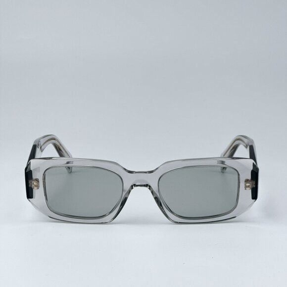 Prada PR17WS 12R30B BRAND NEW Sunglasses Transparent Grey Rectangle Unisex - Picture 6 of 12